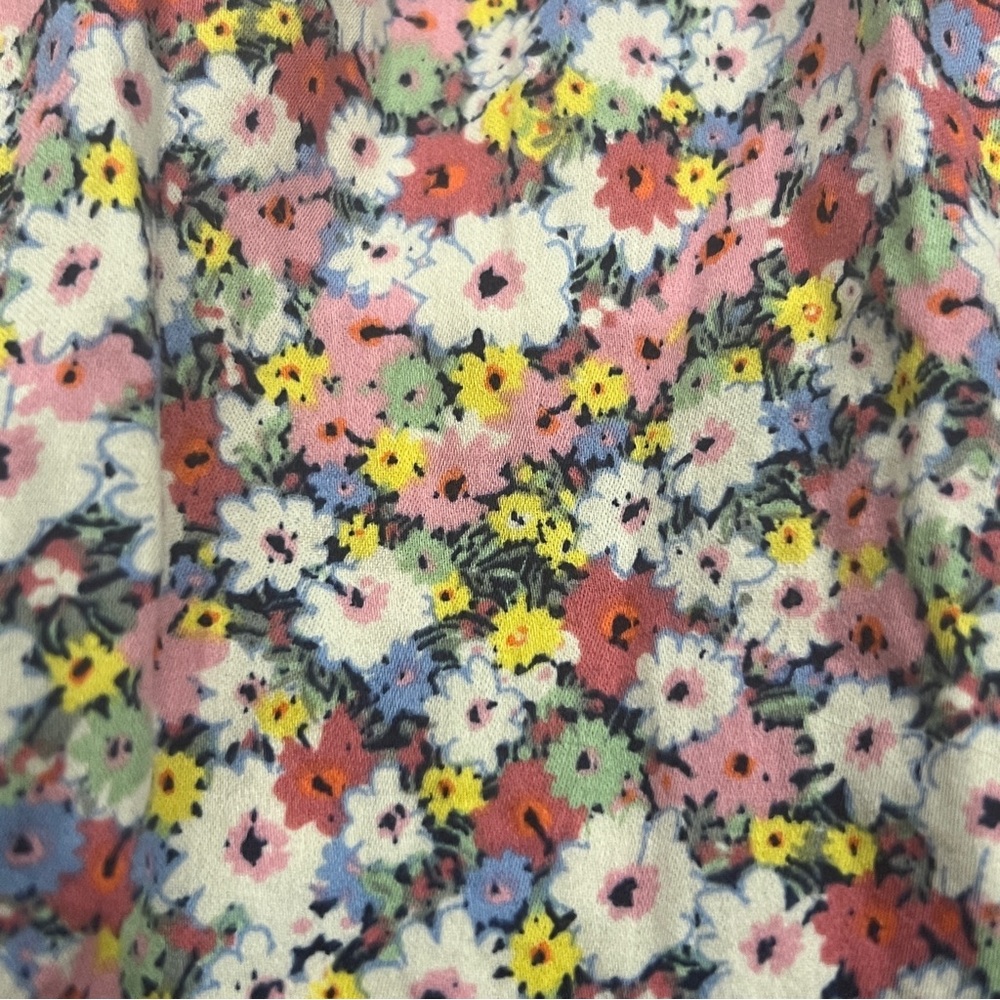 Gap Ditsy Floral Puff Sleeve Smocked Waist Mini Dress 100% Cotton | Size: XL - Picture 10 of 10